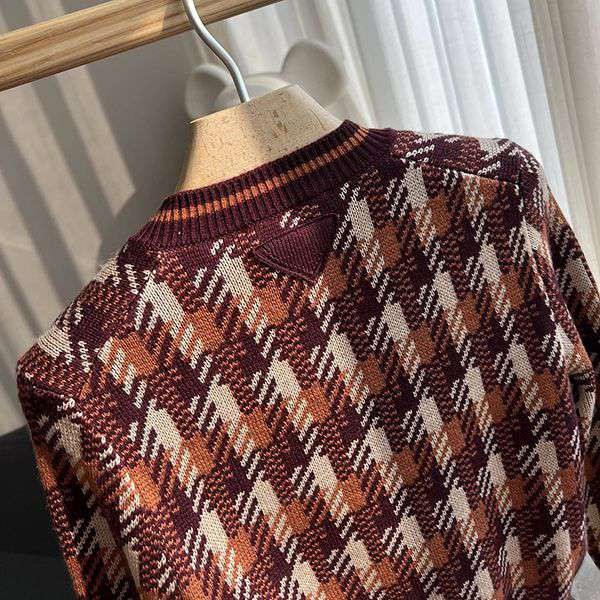 プラダ  偽物 Checked wool cardigan チェック カーディガン pus15061
